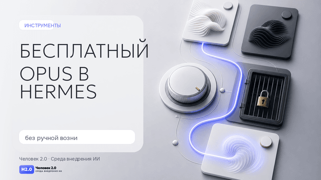 Обложка статьи: Бесплатный Opus 4.8 в Hermes без ручной возни