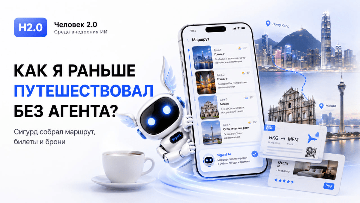 Обложка статьи: Как ИИ-агент организует путешествие
