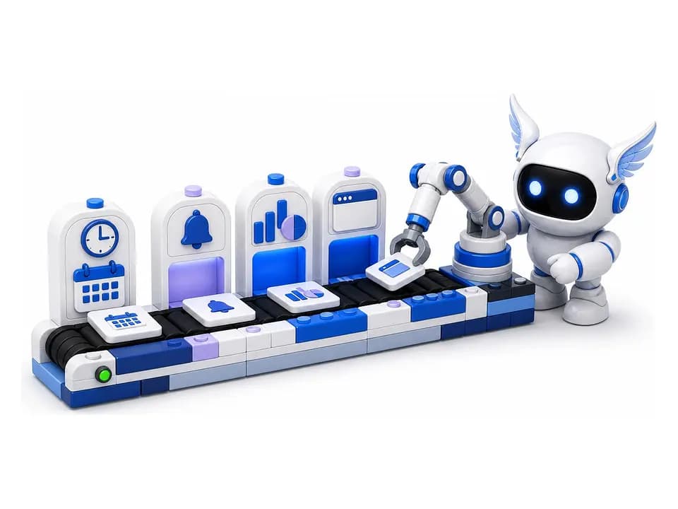 LEGO-сцена Human20: робот автоматизирует расписание, уведомления и регулярные задачи